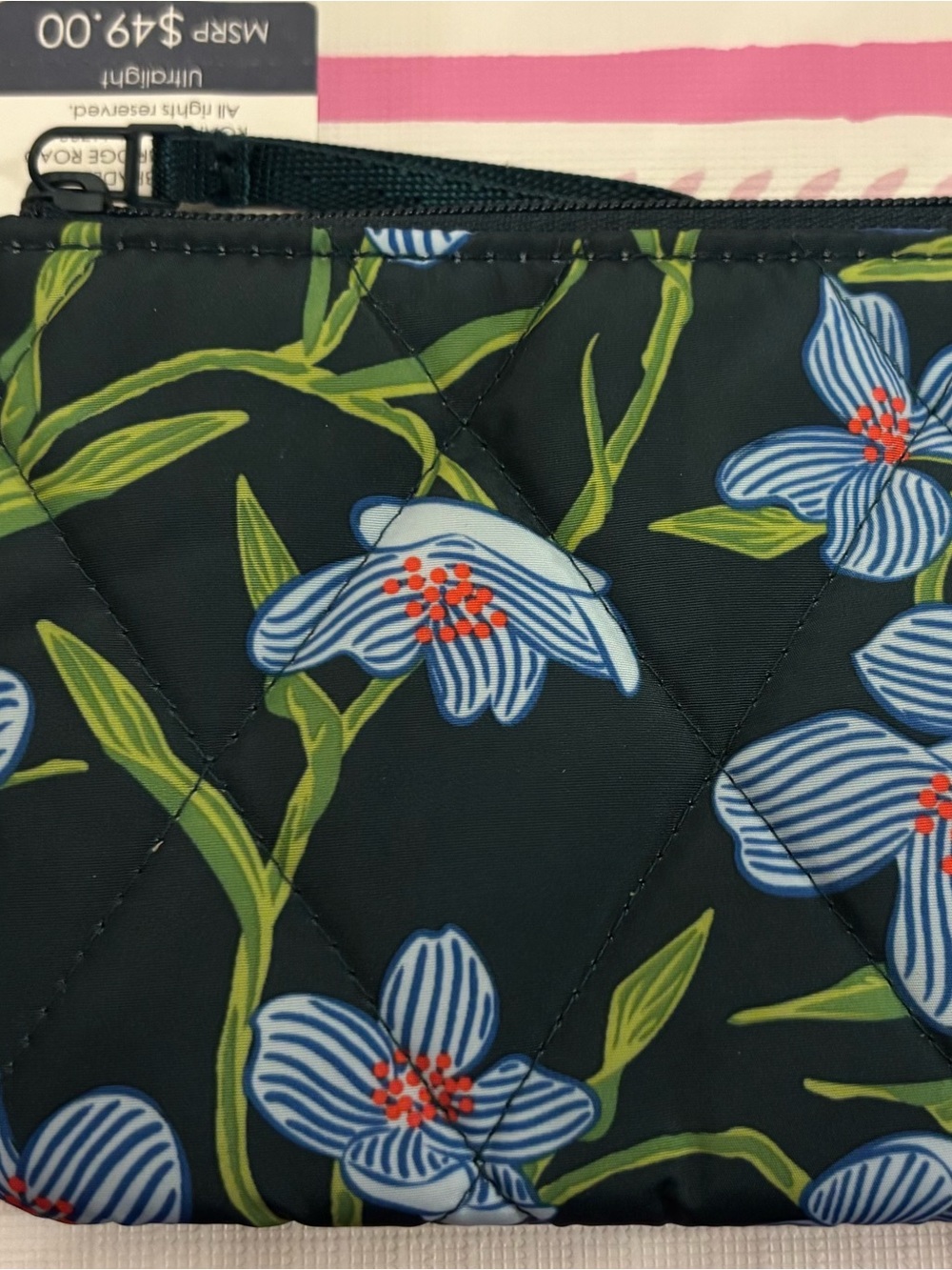 Vera Bradley Essential  Zip Wristlet-Charlotte Stems NWT